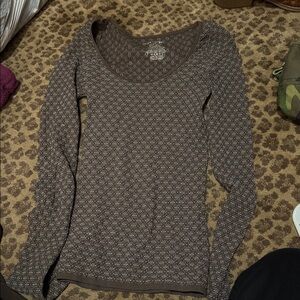 Free people Brown Patterned Long Sleeve